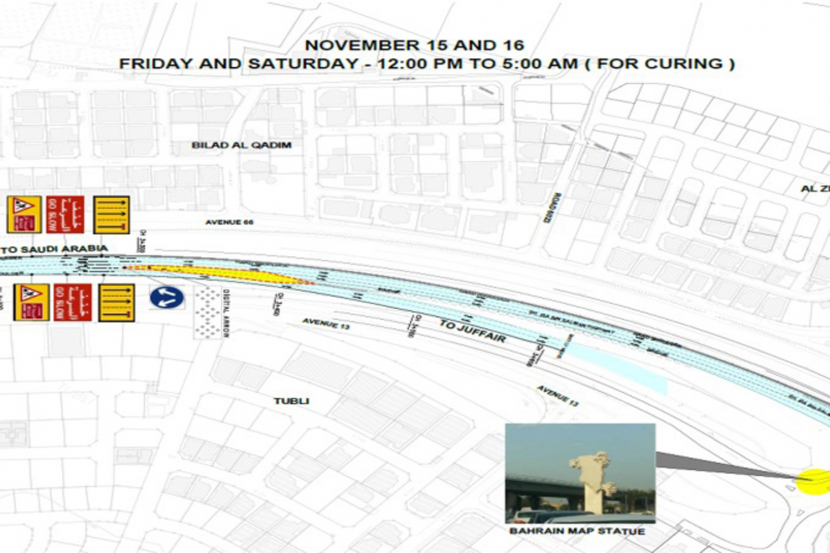 Lane Closure On Bahrain S Salmabad Bypass For Three Months News